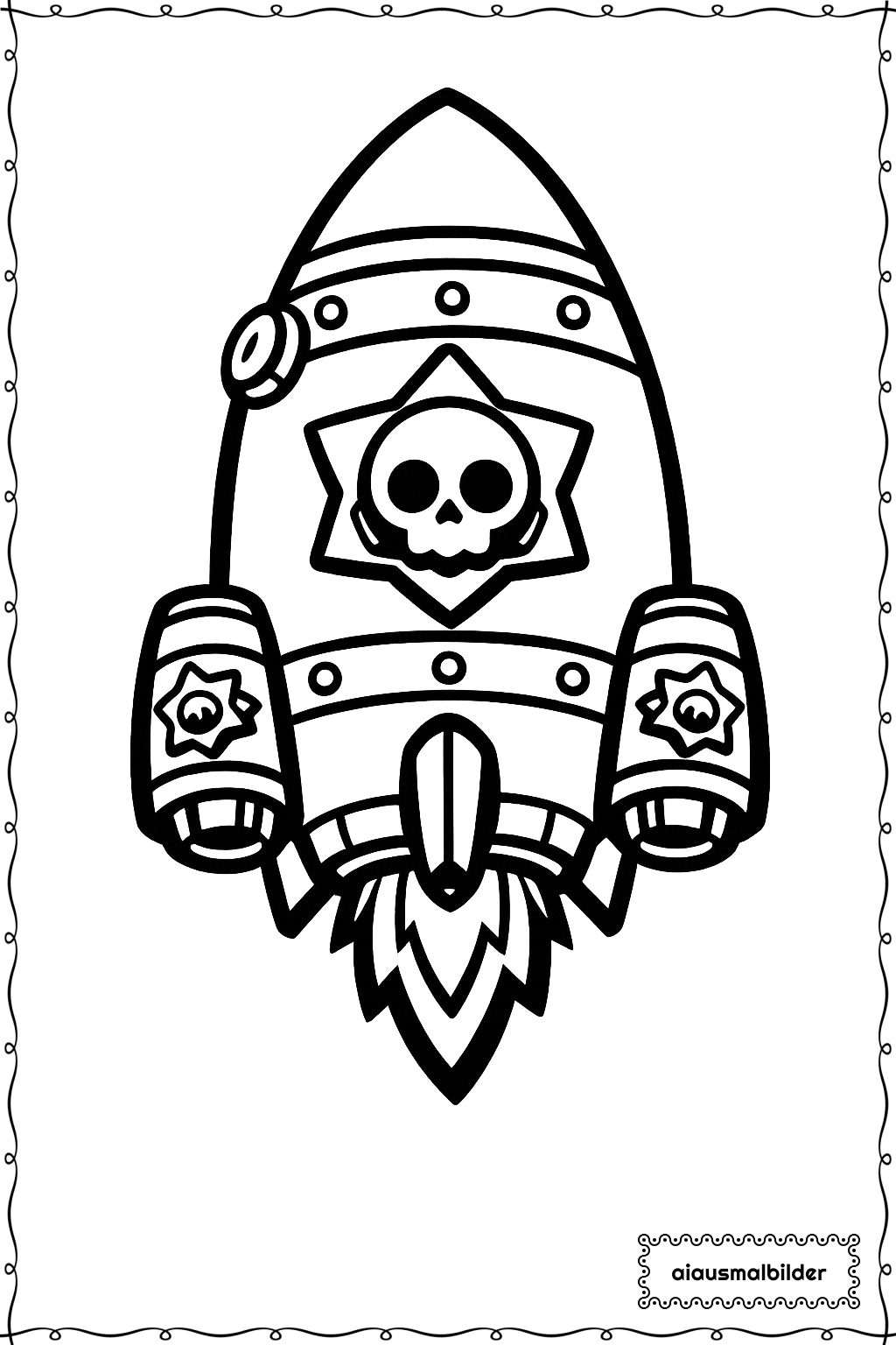  Brawl Stars Rakete klein Ausmalseite 