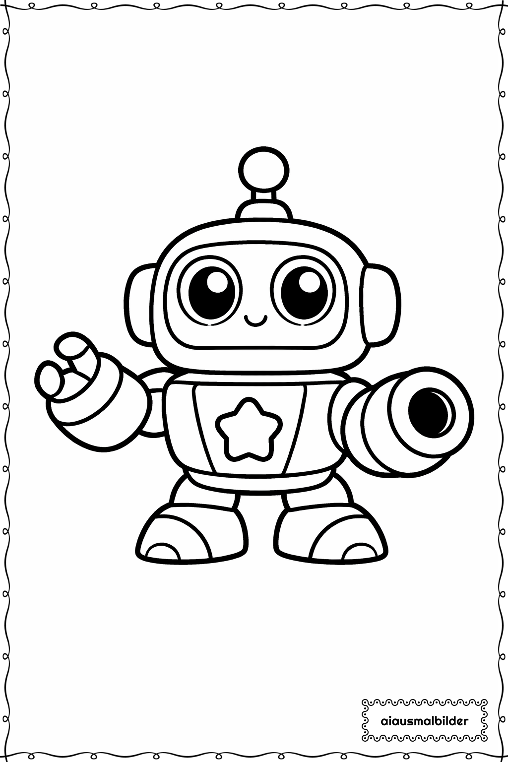  Brawl Stars Roboterfreund Ausmalseite 