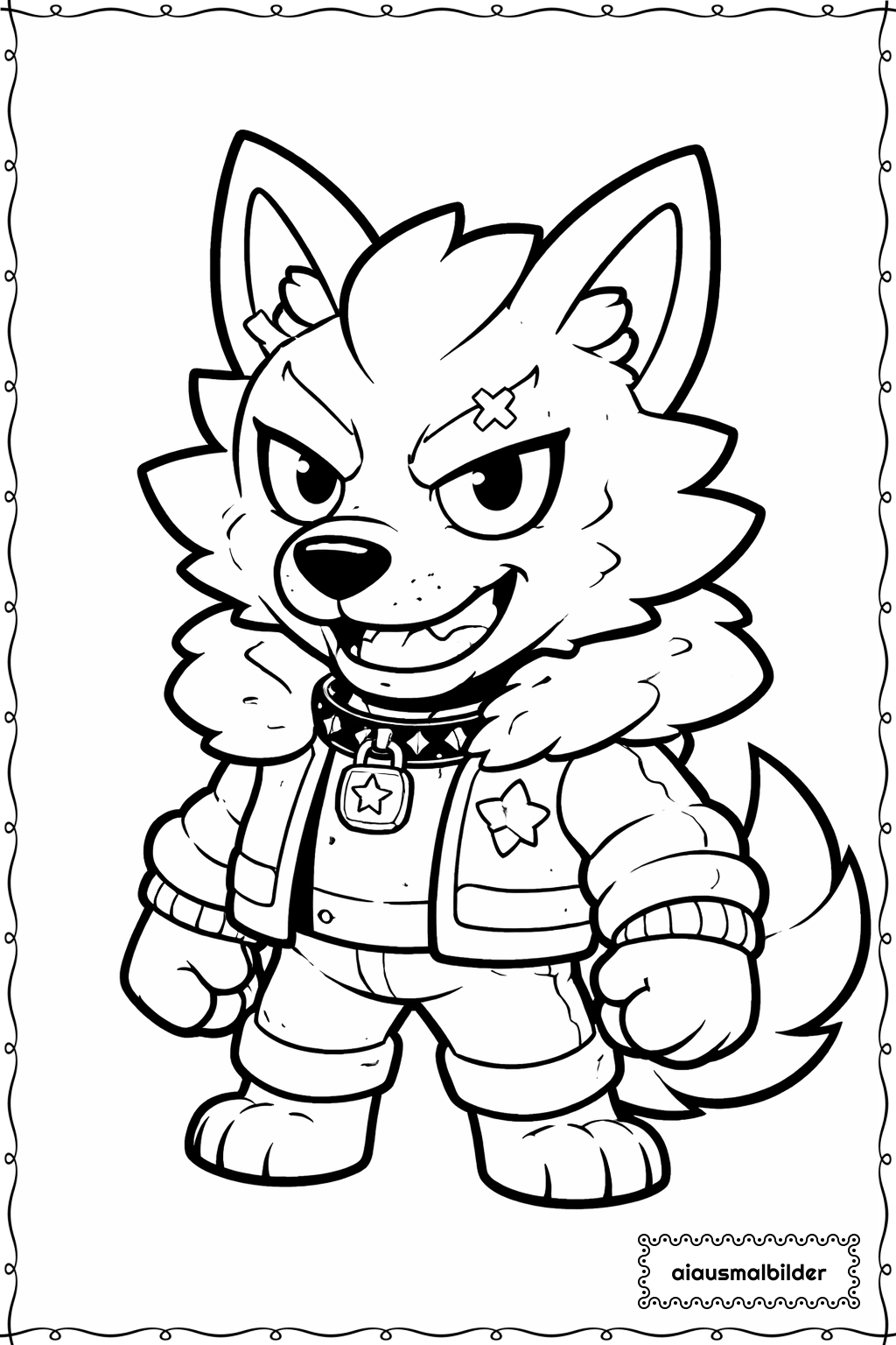 Brawl Stars Wolfskumpel Ausmalseite