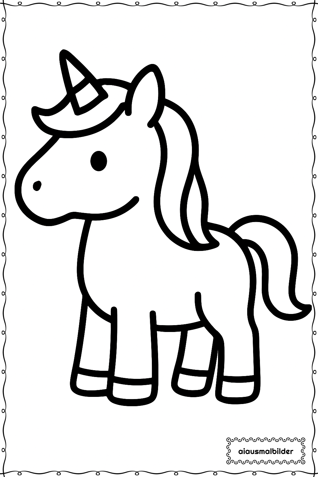  Einhorn mit Ball Ausmalseite 