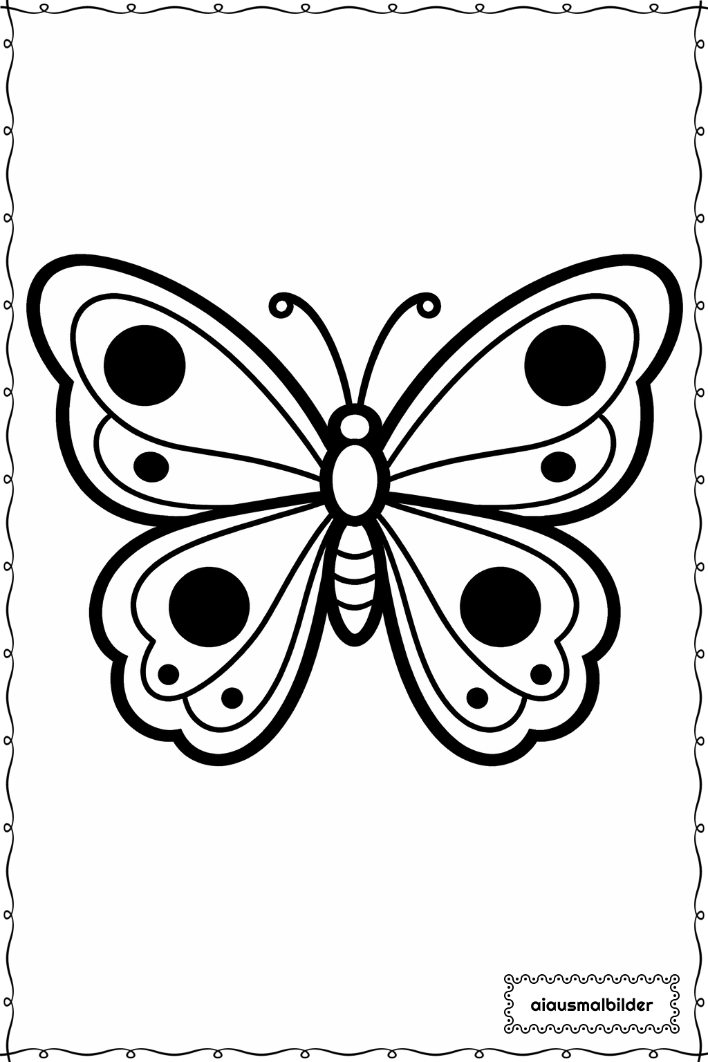  Fleckiger Schmetterling Ausmalseite 