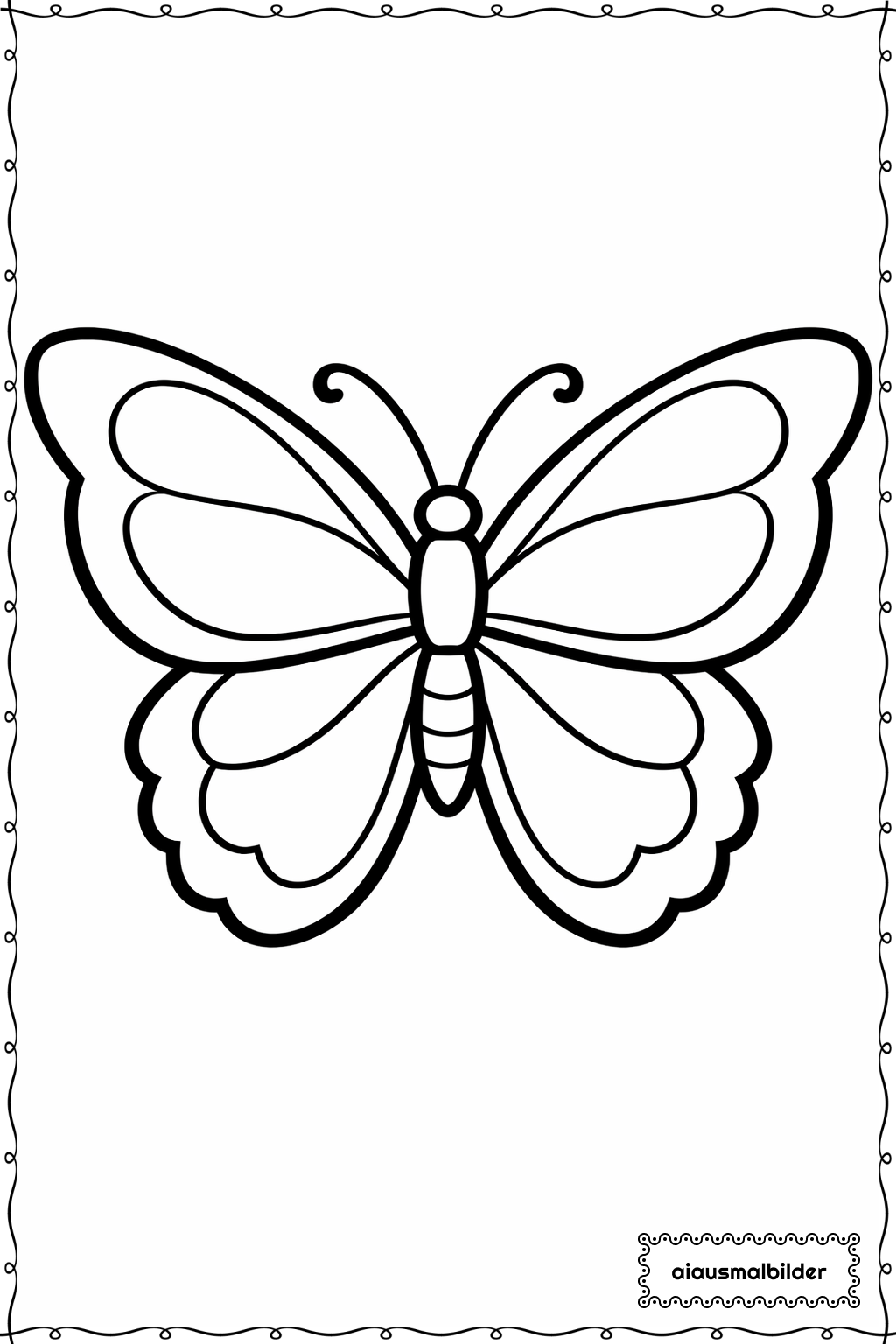  Großflügel Schmetterling Ausmalseite 