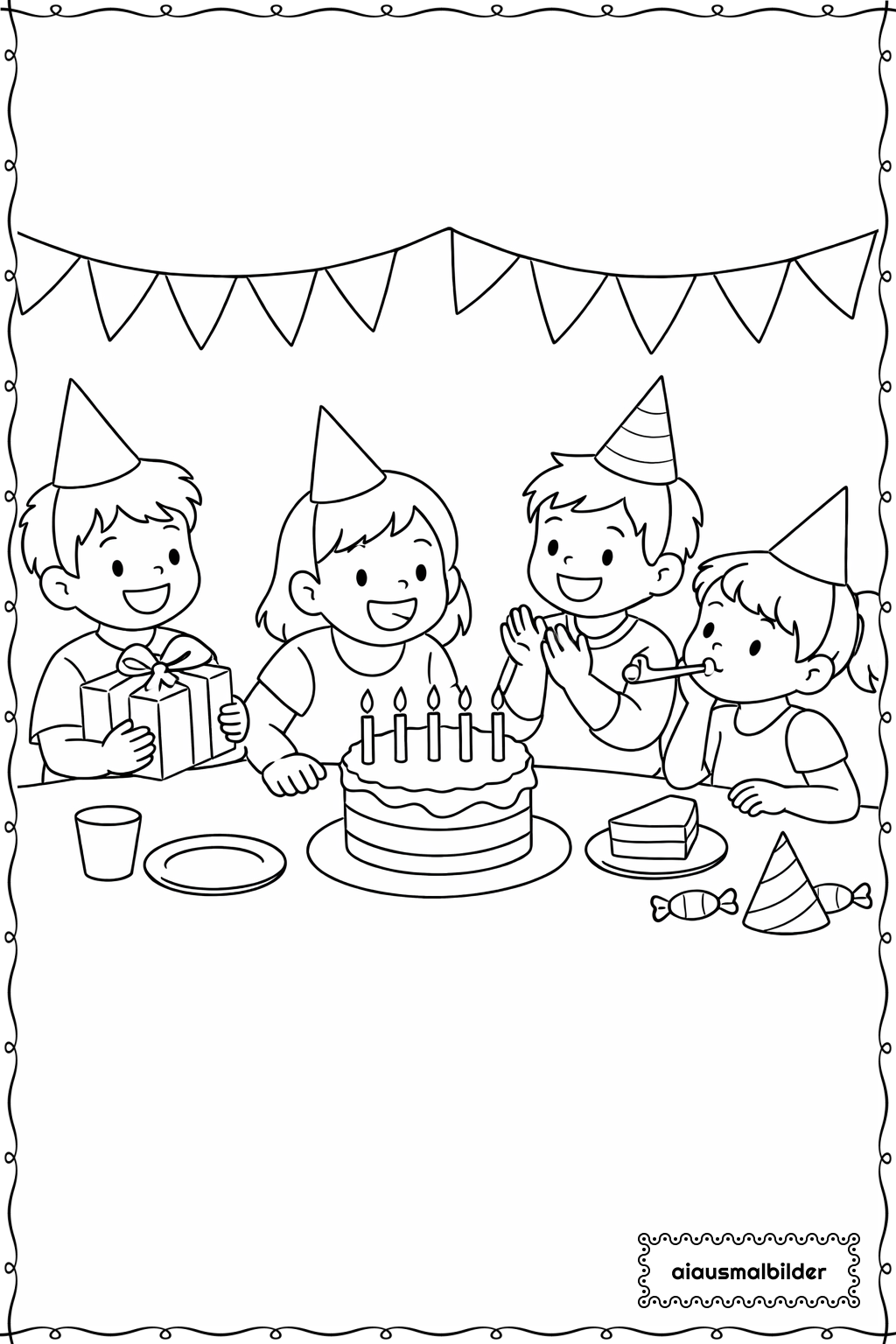 Kinder beim Geburstag