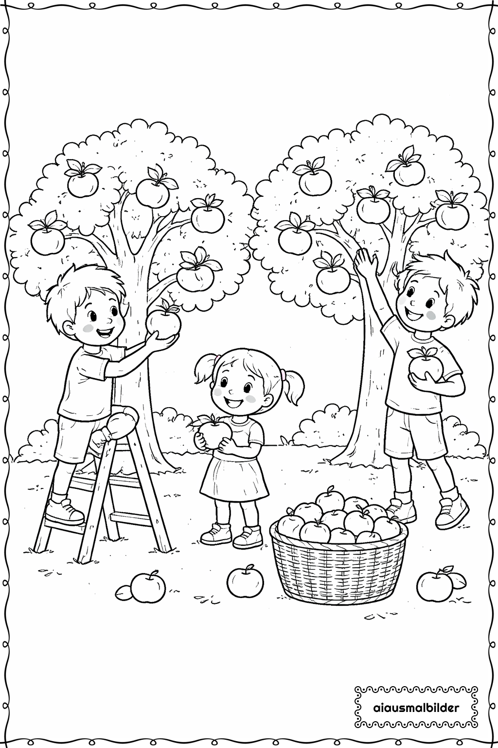 Kinder beim Obstpflücken