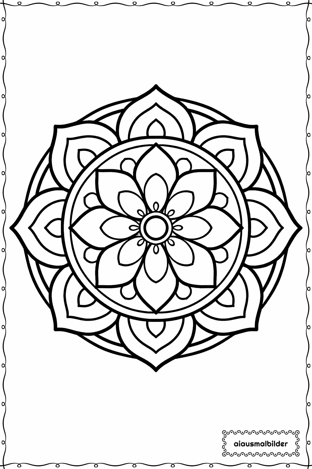  Mandala Ausmalseite 