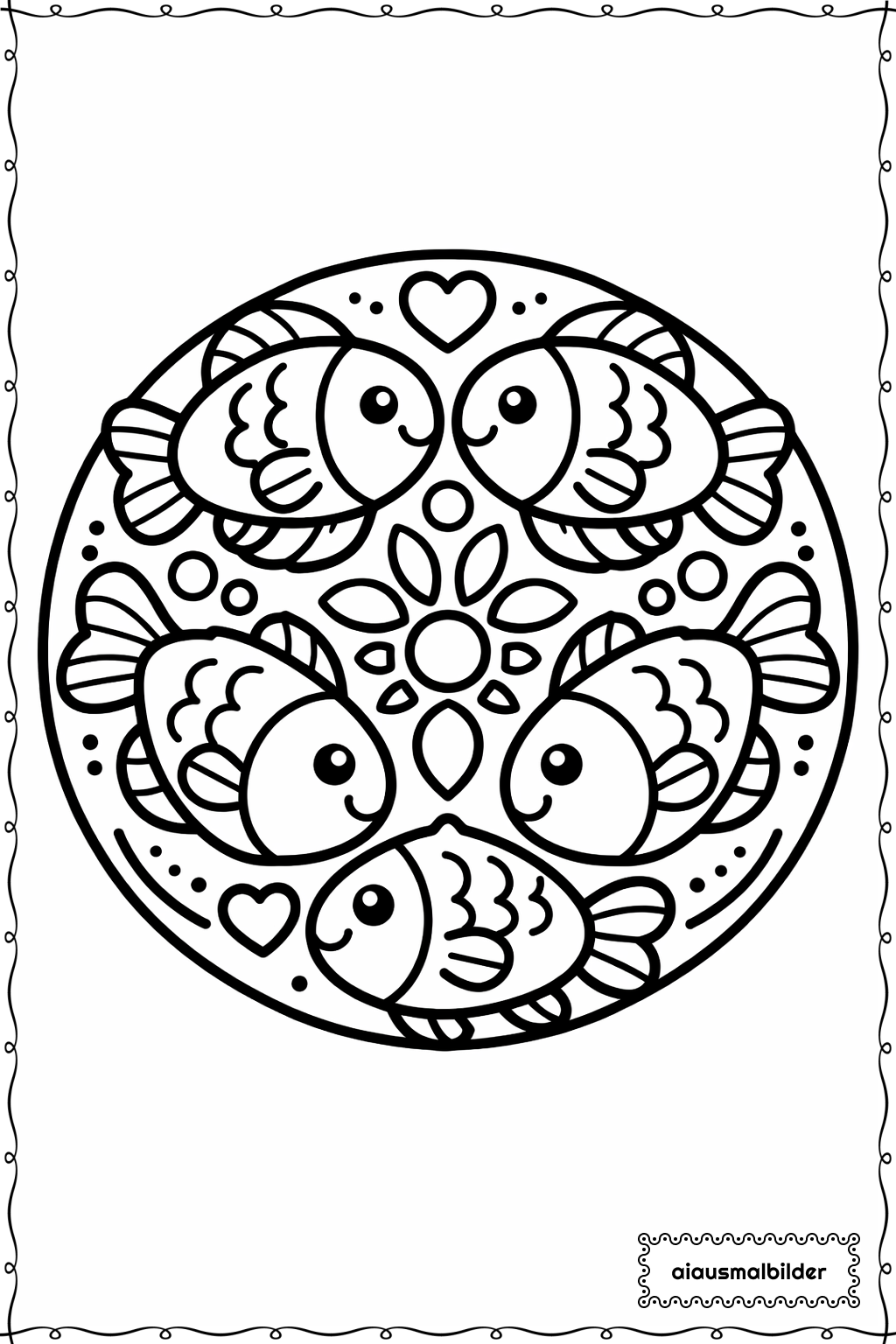 Mandala Dicke Fische