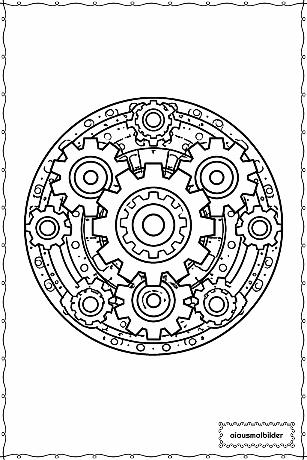 Mandala Dicke Zahnräder