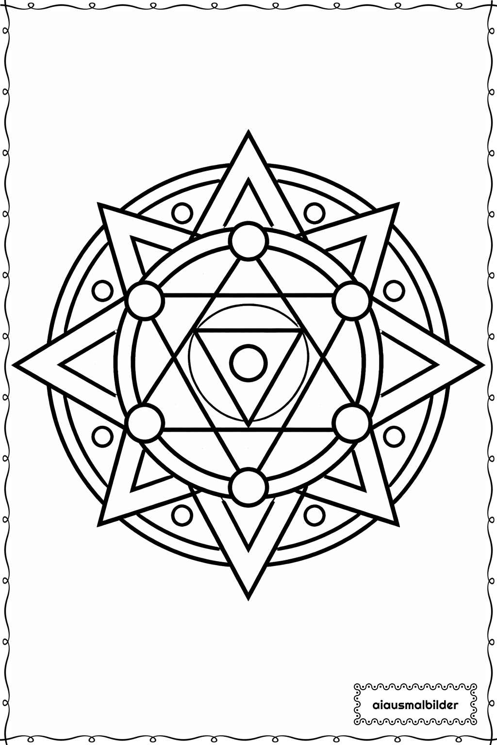  Mandala Geometrie Ausmalseite 