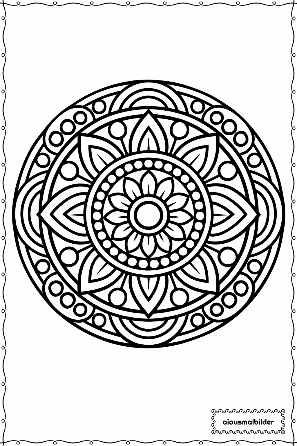  Mandala Kreisnetz Ausmalseite 
