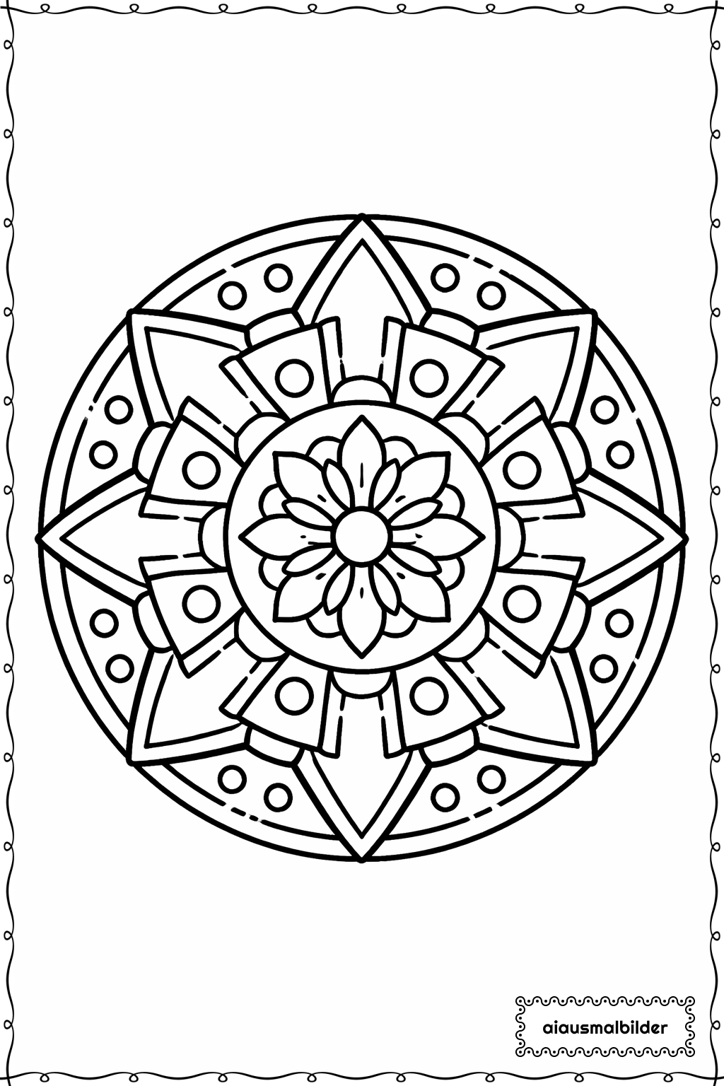  Mandala Pfeile Ausmalseite 