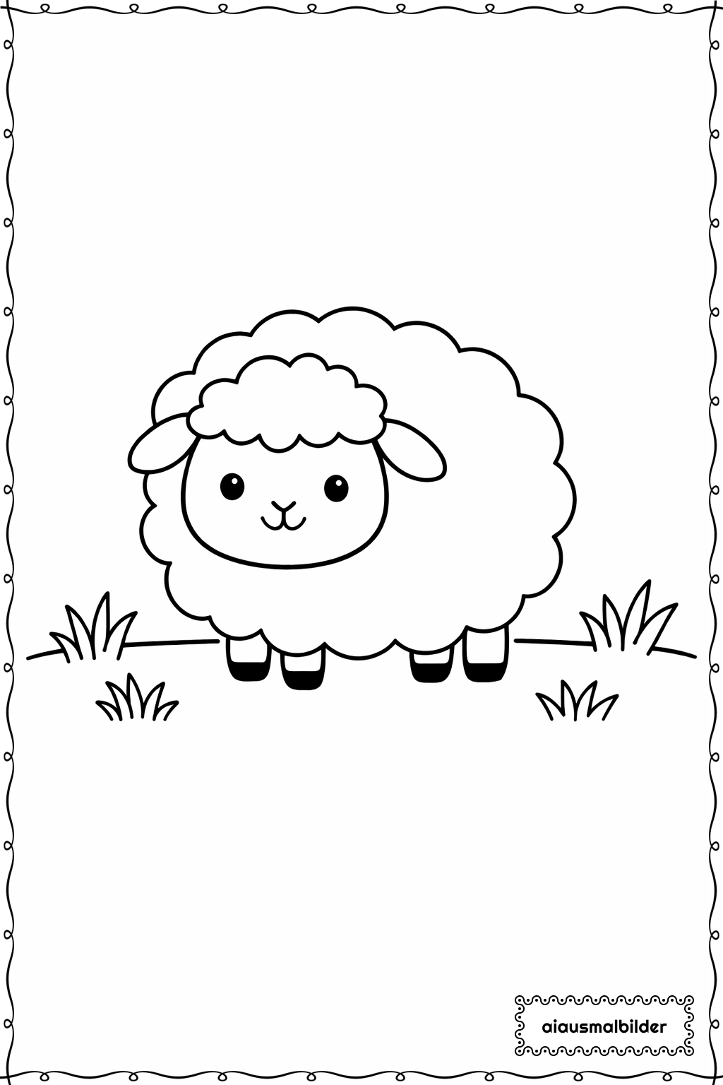  Minecraft Schaf Auf Weide Ausmalseite 