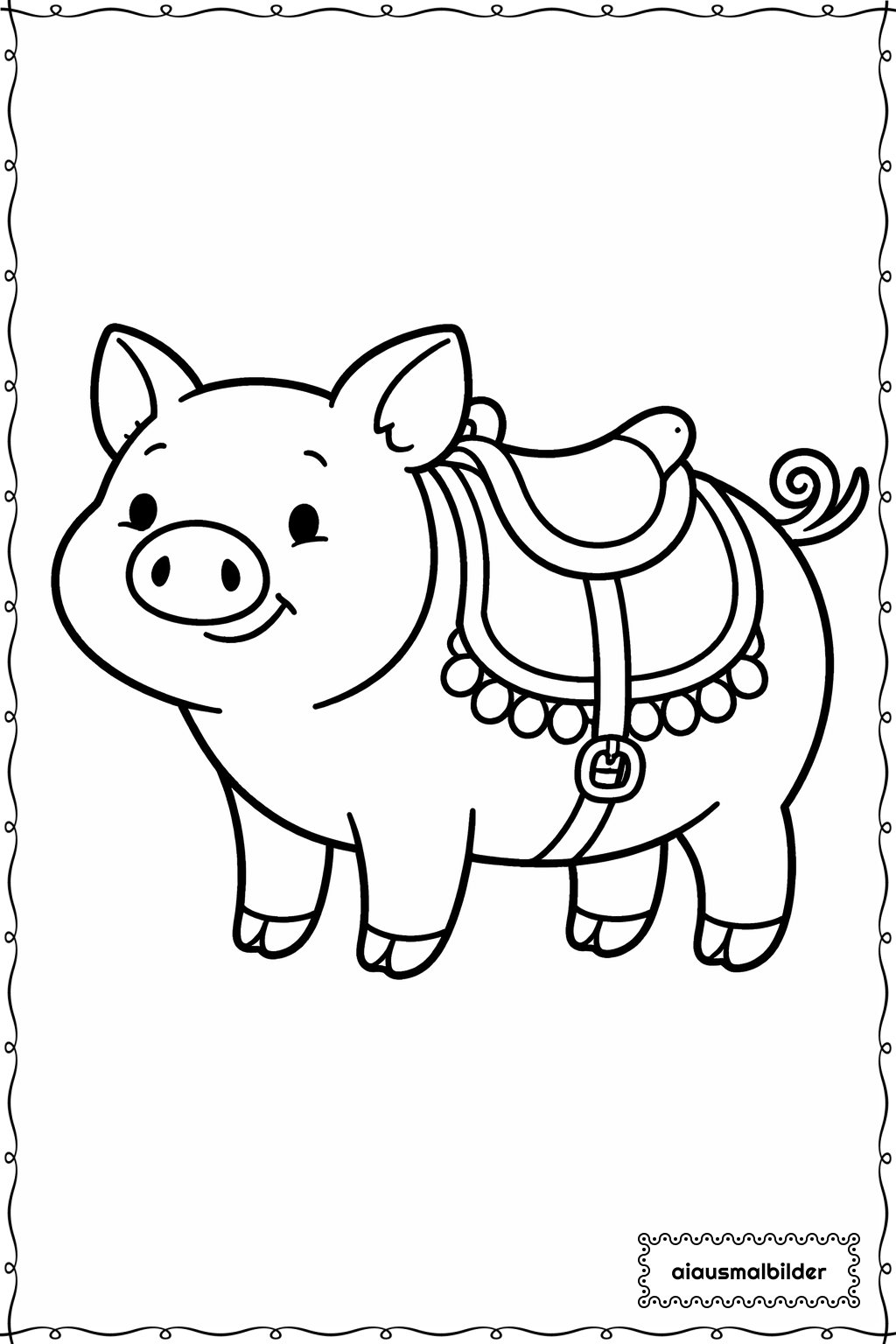  Minecraft Schwein Mit Sattel Ausmalseite 