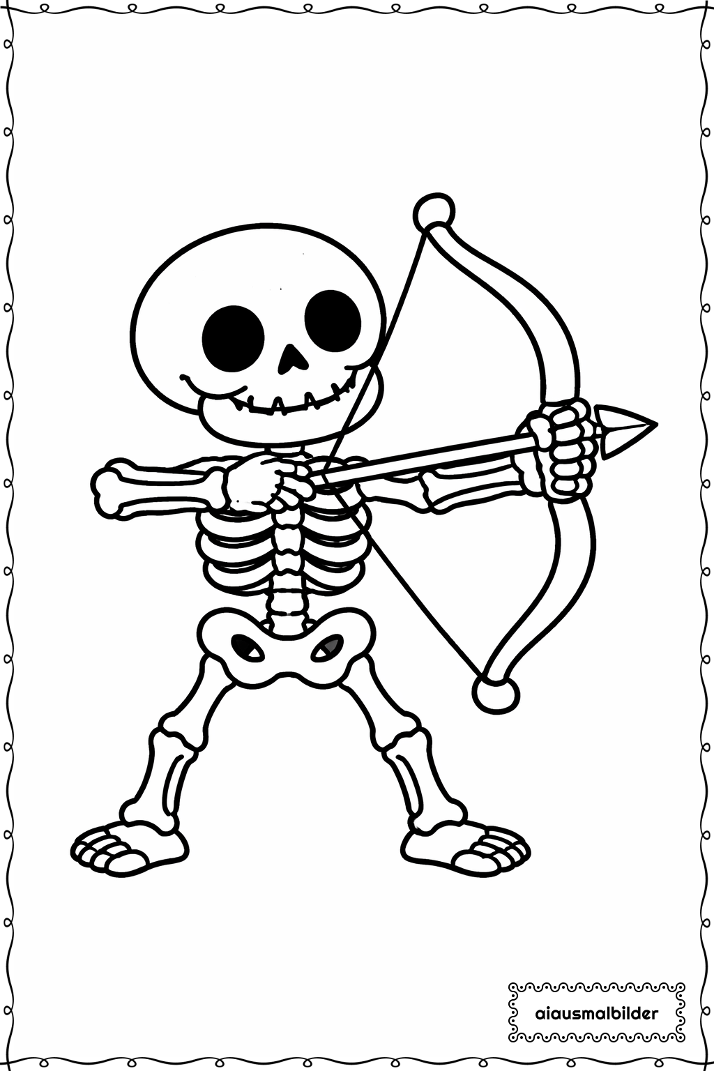  Minecraft Skelett Mit Bogen Ausmalseite 