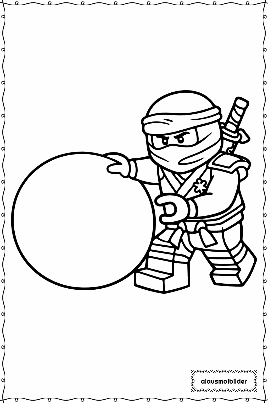  Ninjago Ballspiel Ausmalseite 