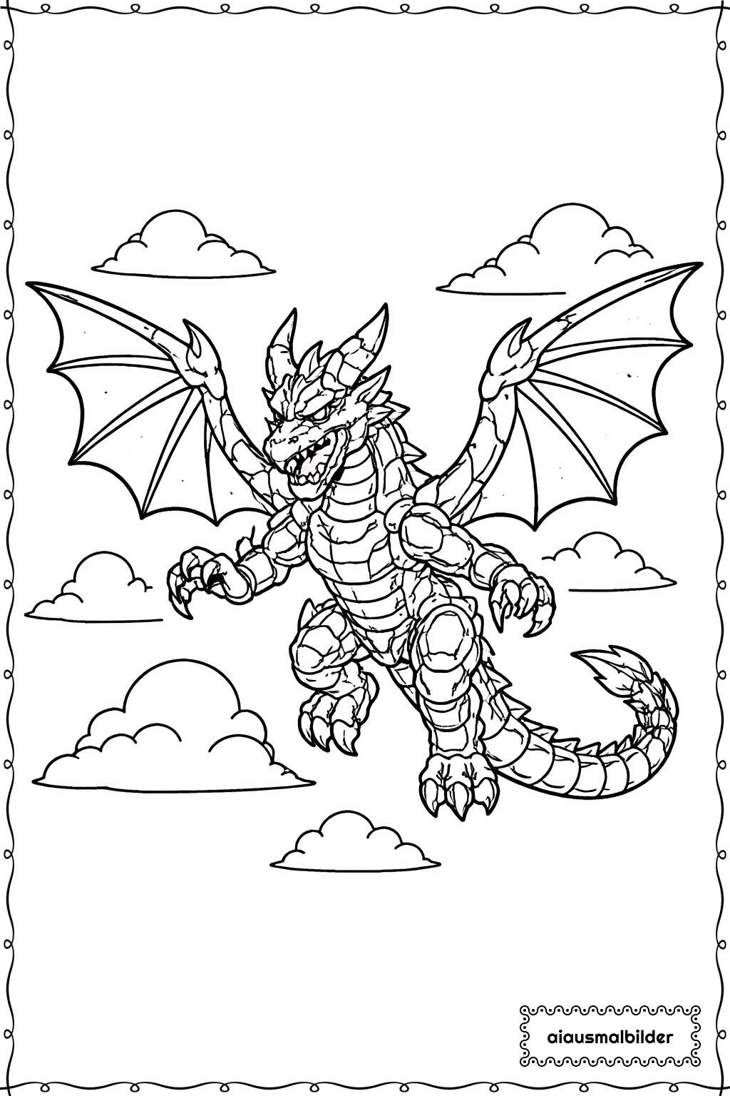  Ninjago Drache Flug Ausmalseite 