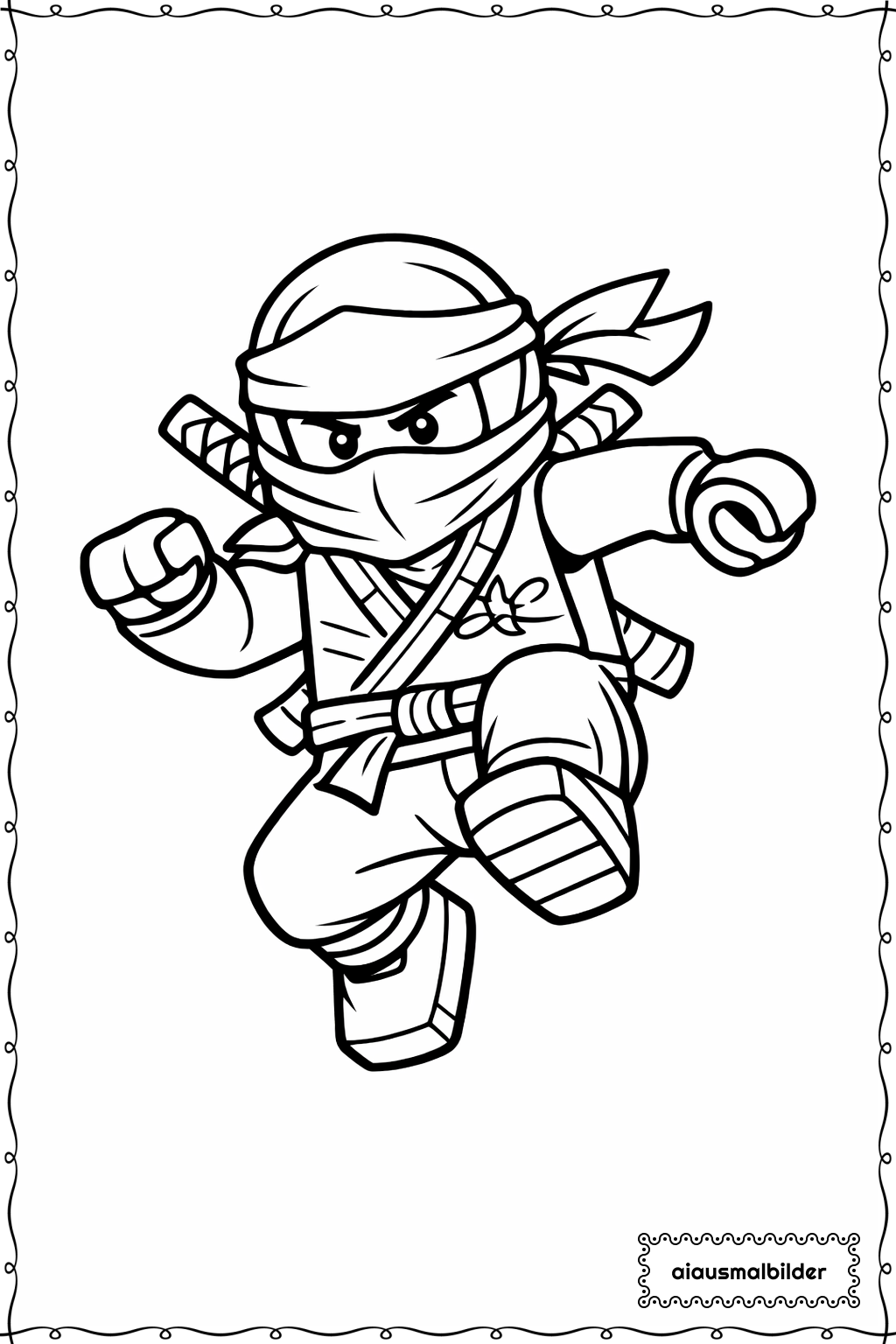  Ninjago Lloyd Springend Ausmalseite 