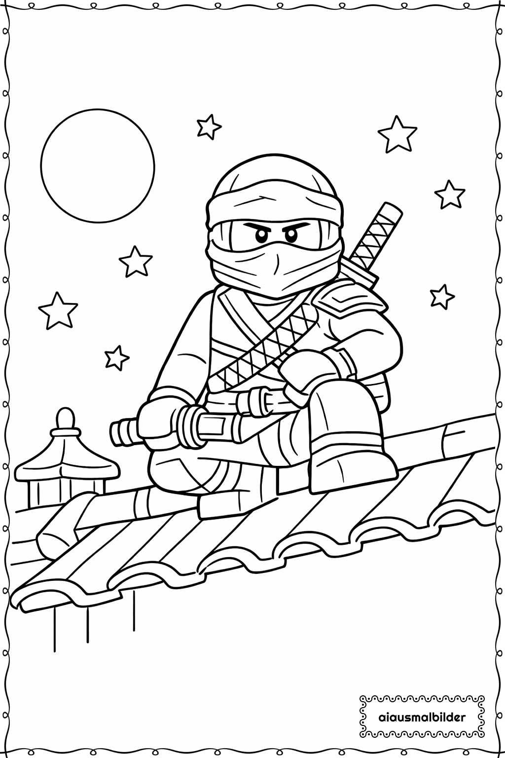  Ninjago Nachtwache Ausmalseite 
