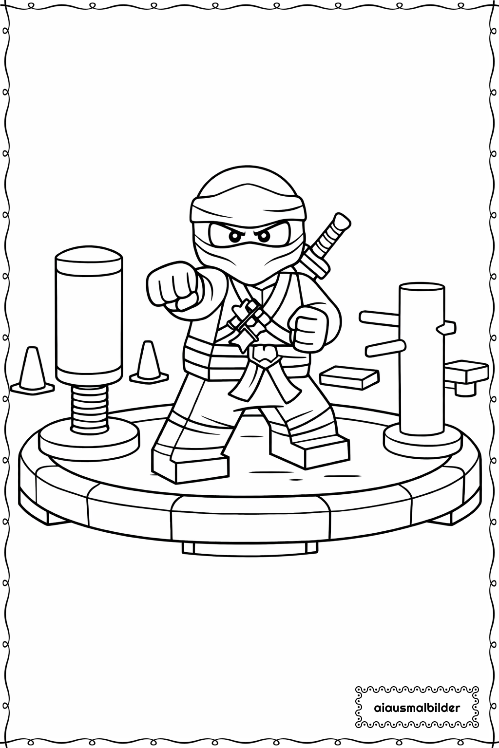  Ninjago Ninja Training Pad Ausmalseite 