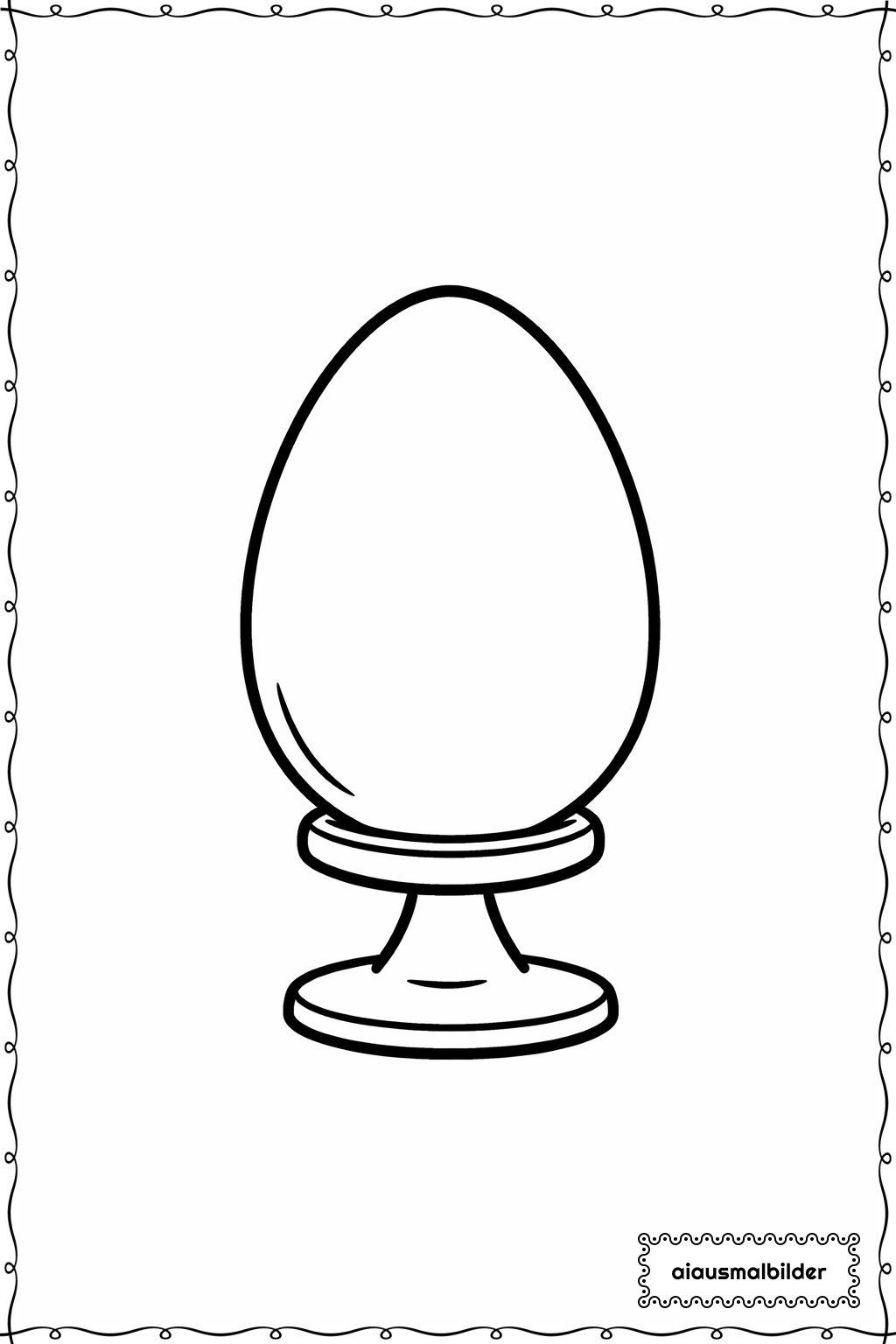  Ostern Ei auf Stütze Ausmalseite 