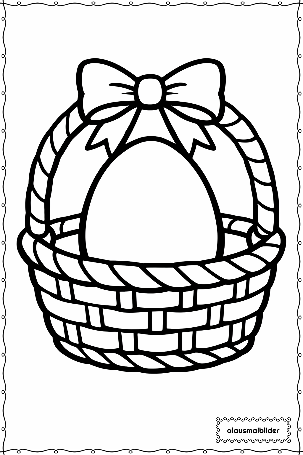  Ostern Ei im Korb Ausmalseite 