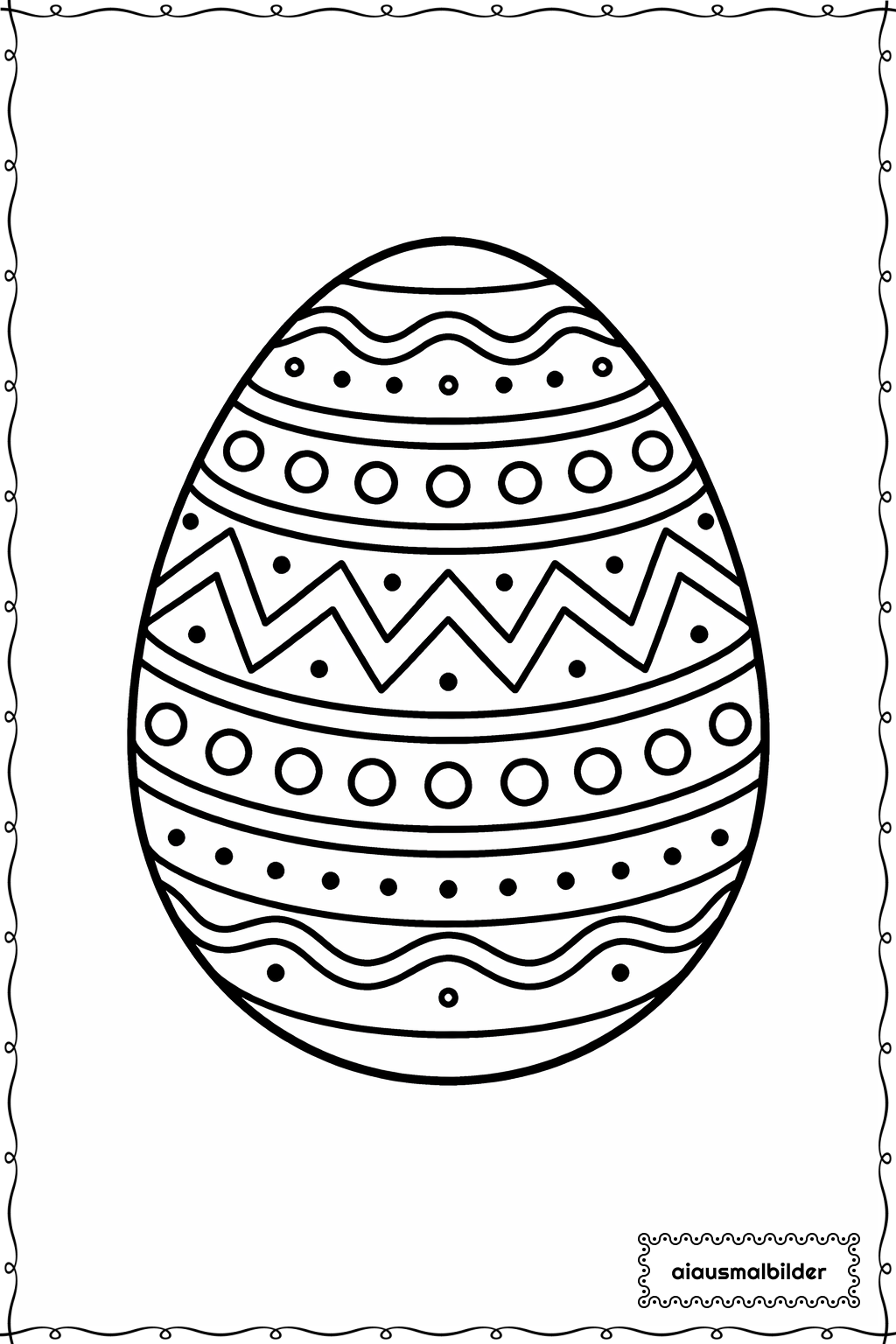  Ostern Ei-Mandala einfach Ausmalseite 