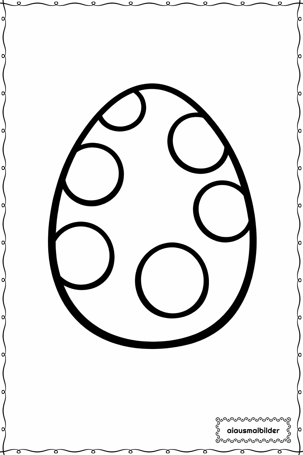  Ostern Ei mit Punkten Ausmalseite 