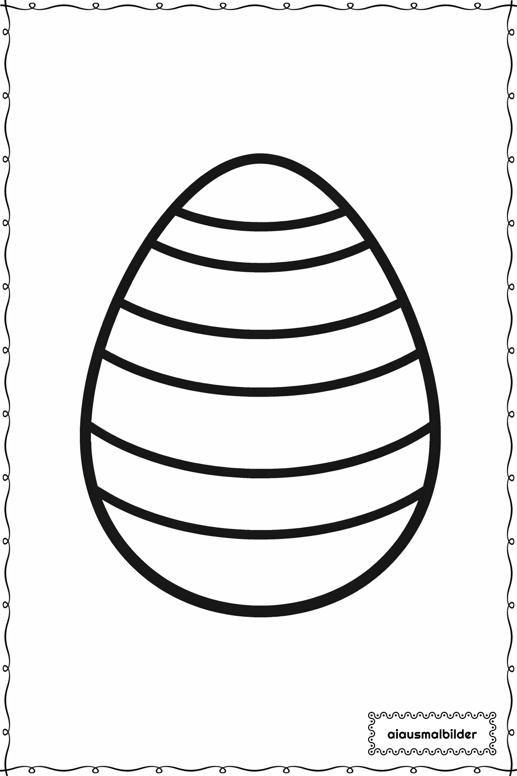  Ostern Ei mit Streifen Ausmalseite 