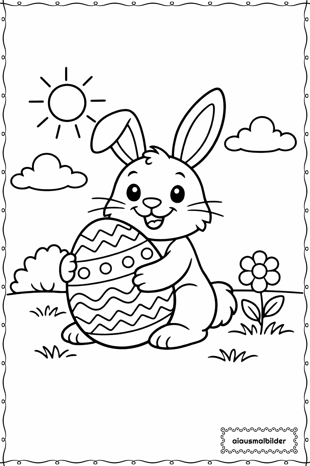 Ostern Hase mit Ei