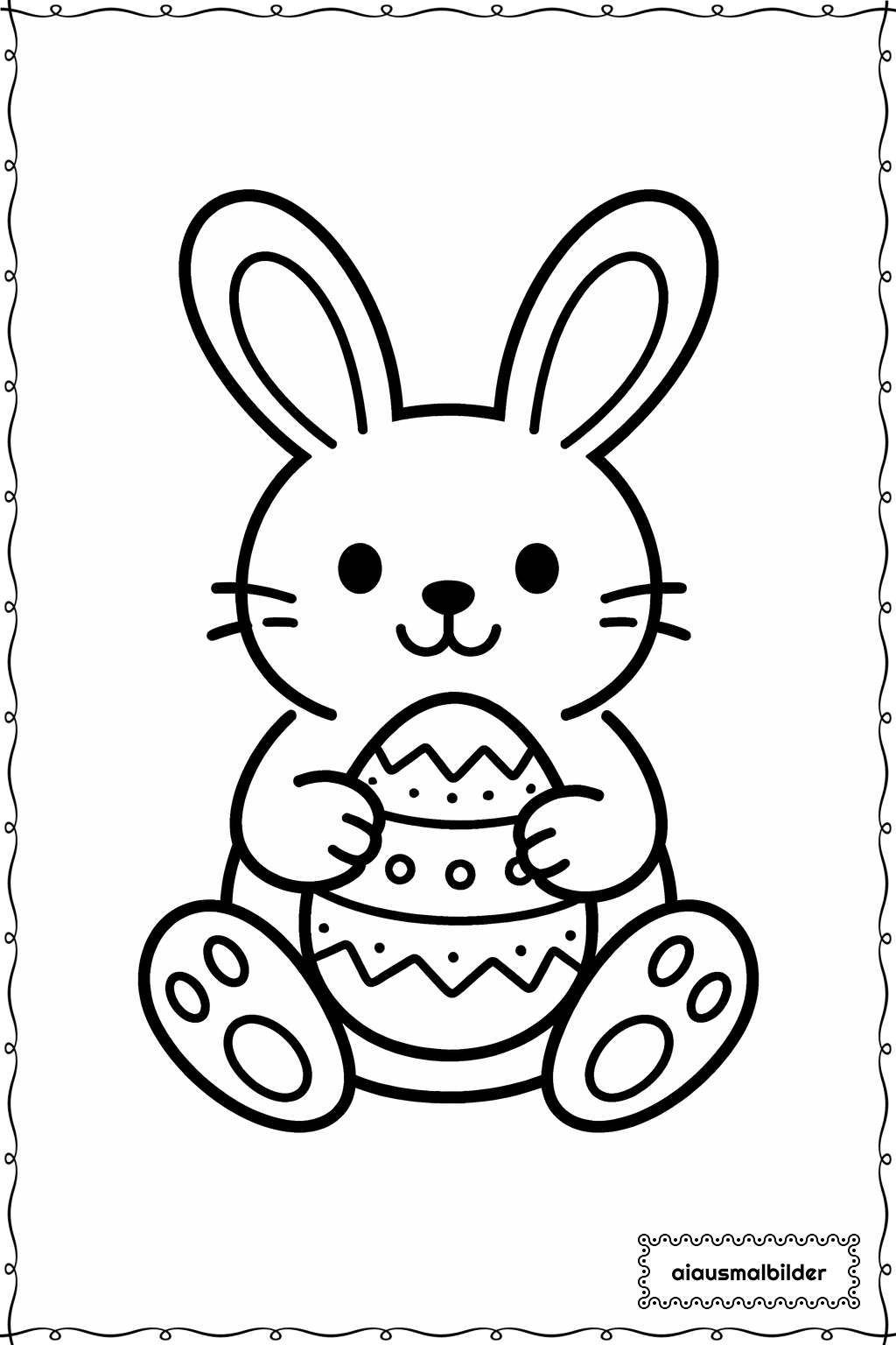 Ostern Hase Ausmalseite