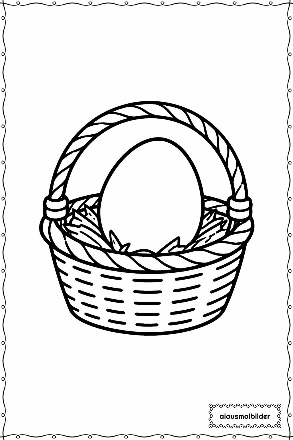  Ostern Korb einfach Ausmalseite 