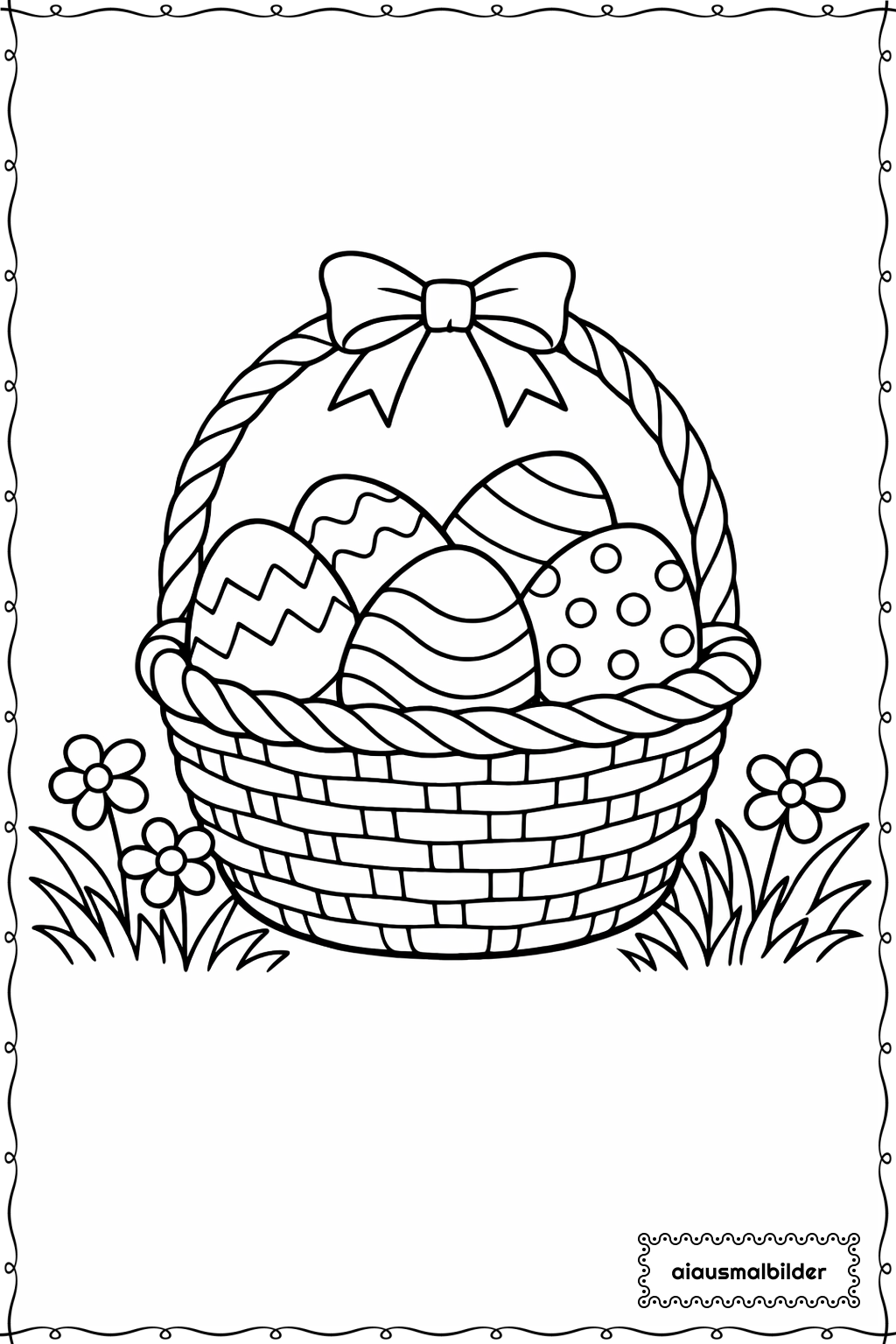 Ostern Korb mit Eiern