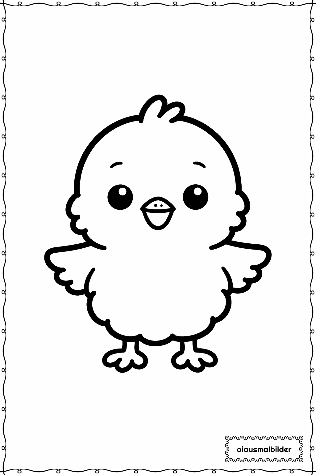  Ostern Küken groß Ausmalseite 
