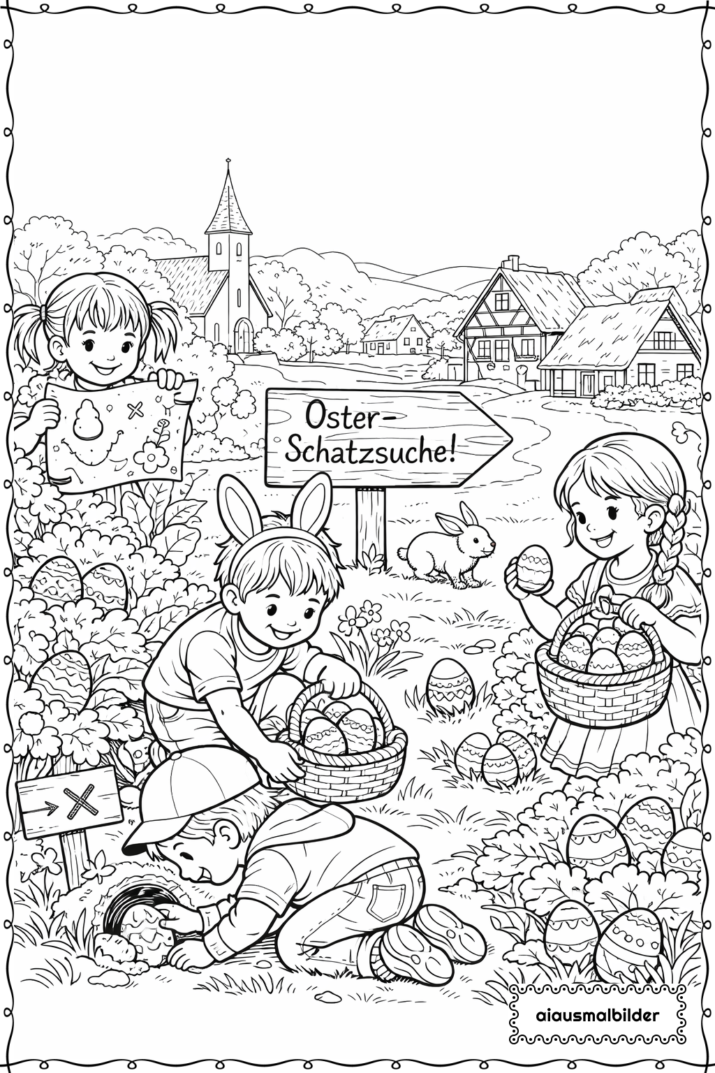 Ostern Schatzsuche im Garten