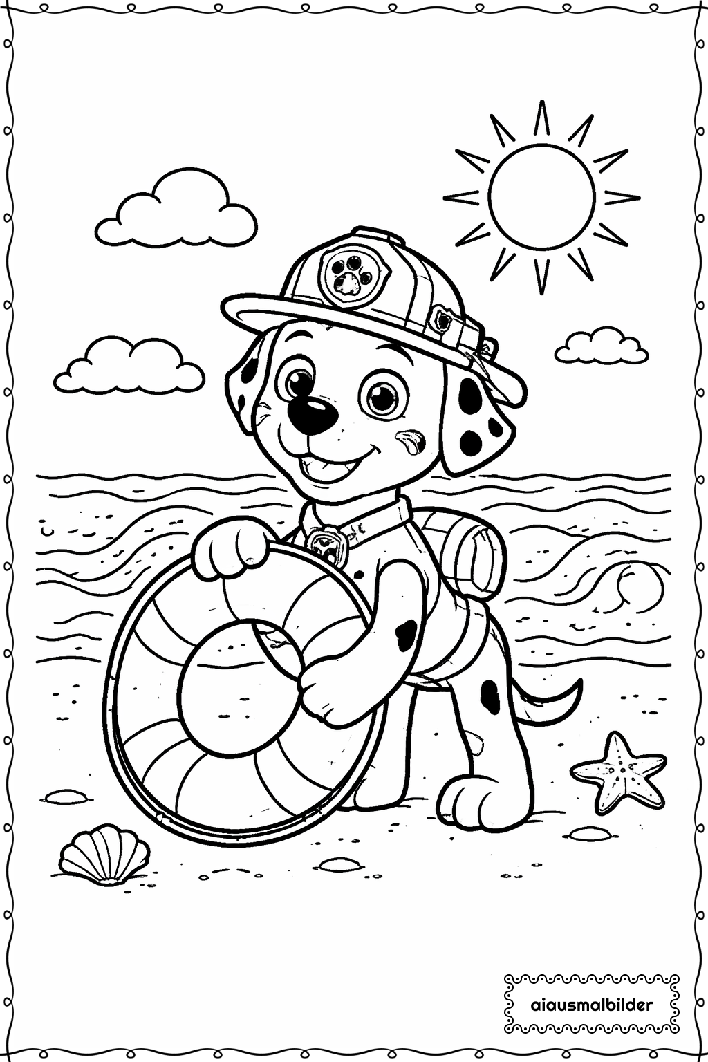 Paw Patrol Hund mit Rettungsring