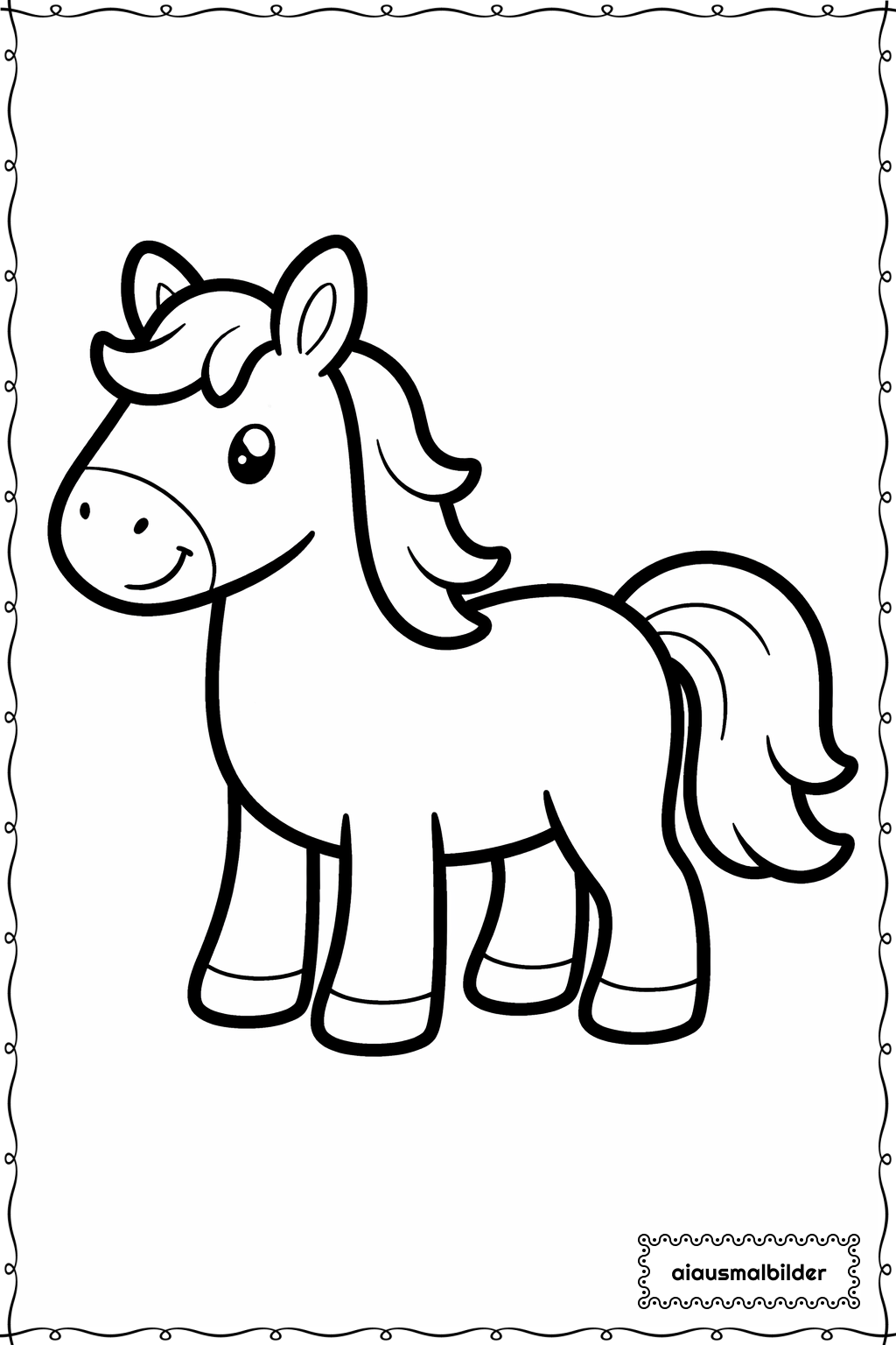 Pferd Auf Der Weide Ausmalseite