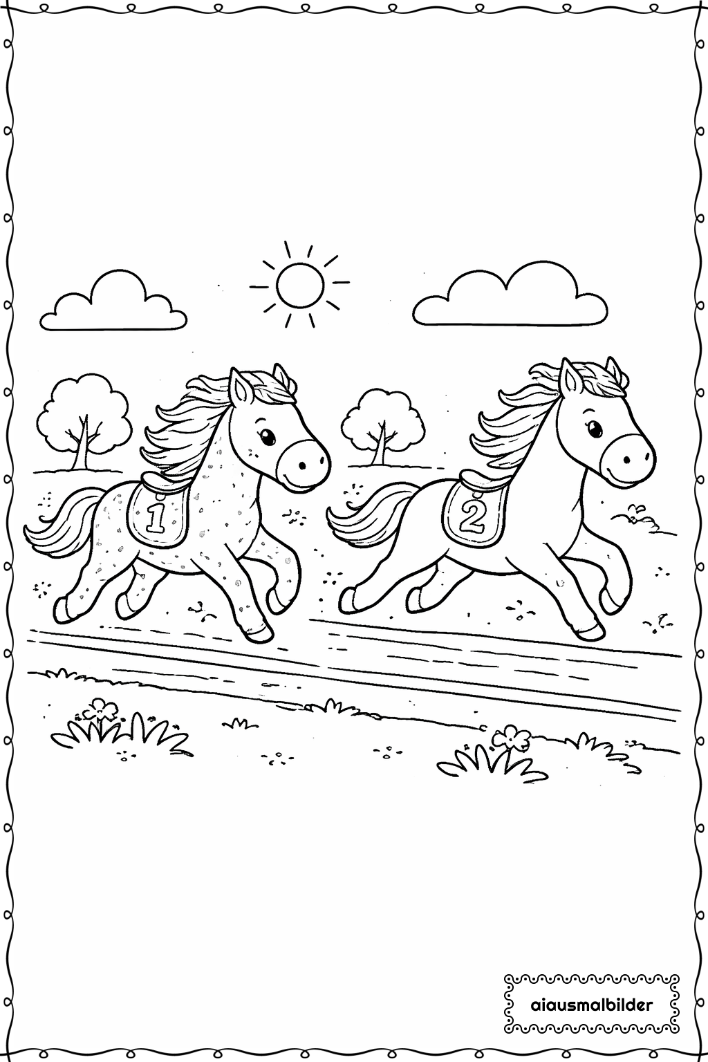 Pferd Beim Rennen Ausmalseite