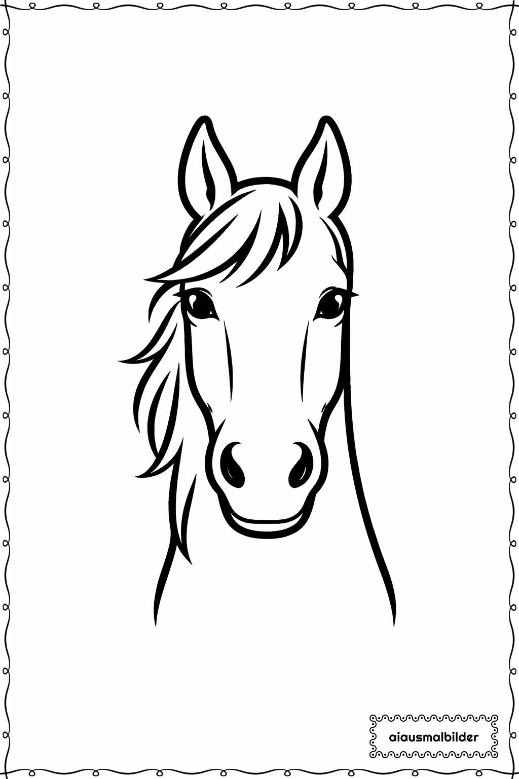 Pferd Blick Nach Vorn Ausmalseite