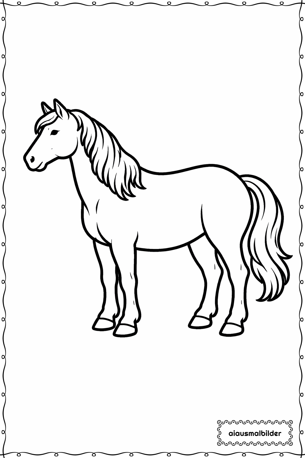 Pferd In Seitenansicht Ausmalseite