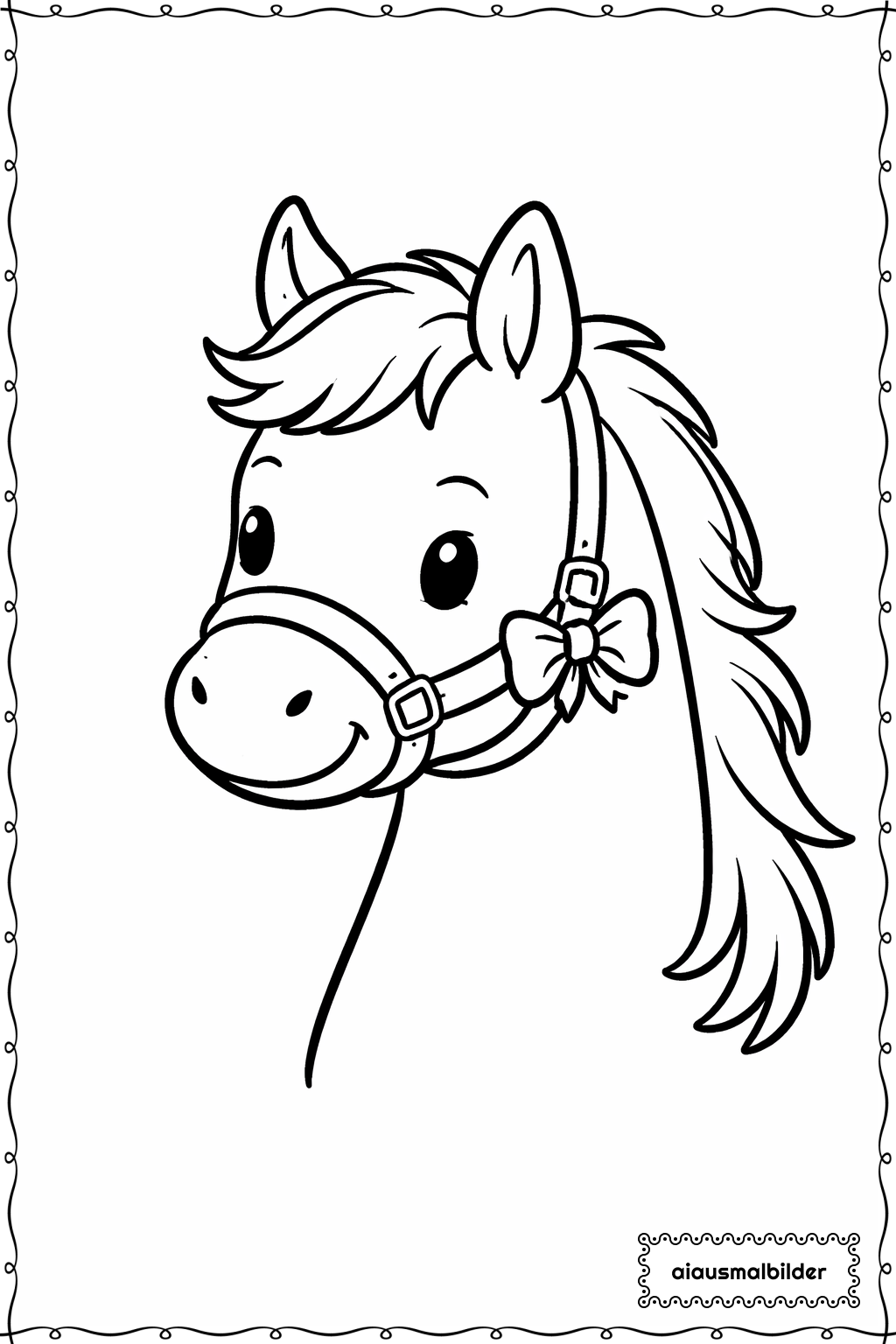 Pferd Mit Fliege Ausmalseite