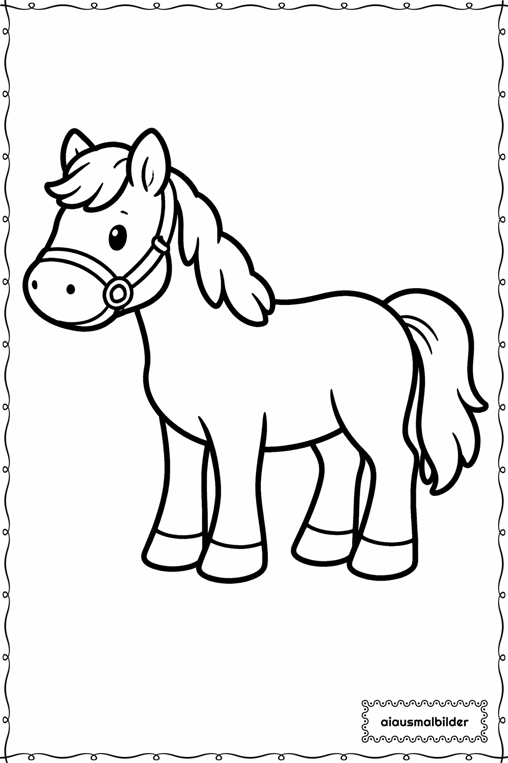 Pferd Mit Halfter Ausmalseite
