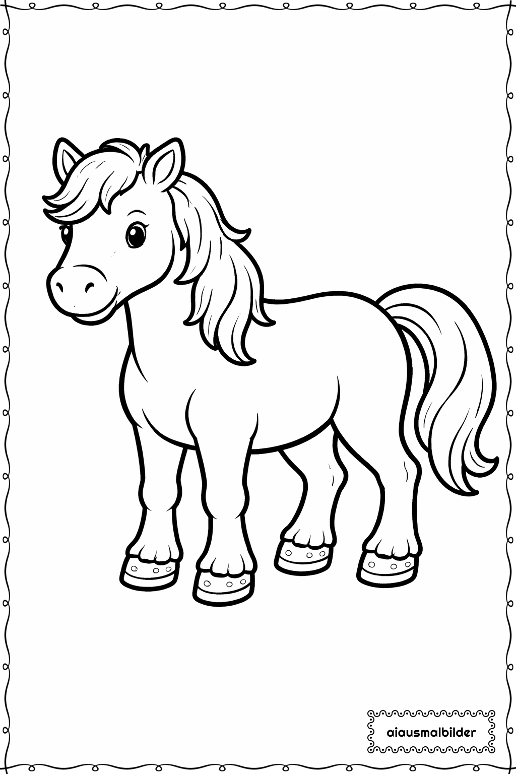 Pferd Mit Hufeisen Ausmalseite