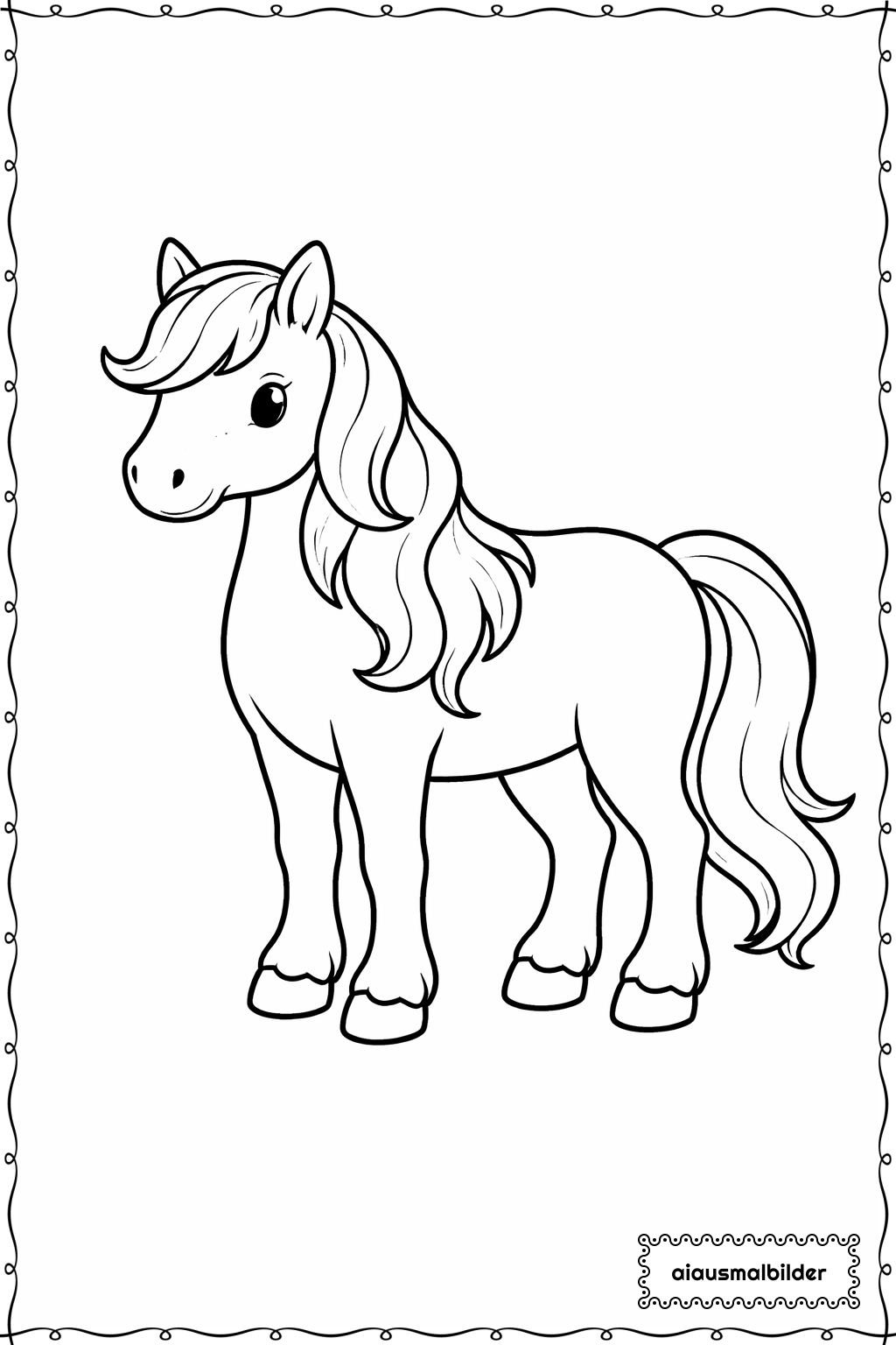 Pferd Mit Mähne Ausmalseite