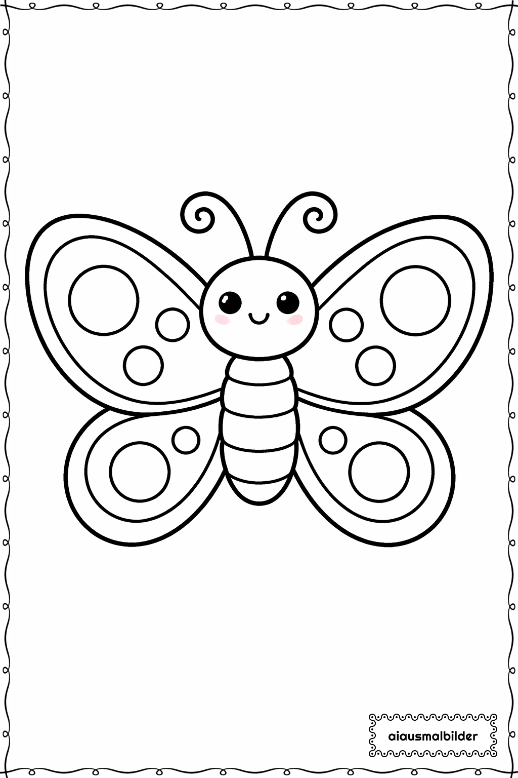  Punktmuster Schmetterling Ausmalseite 