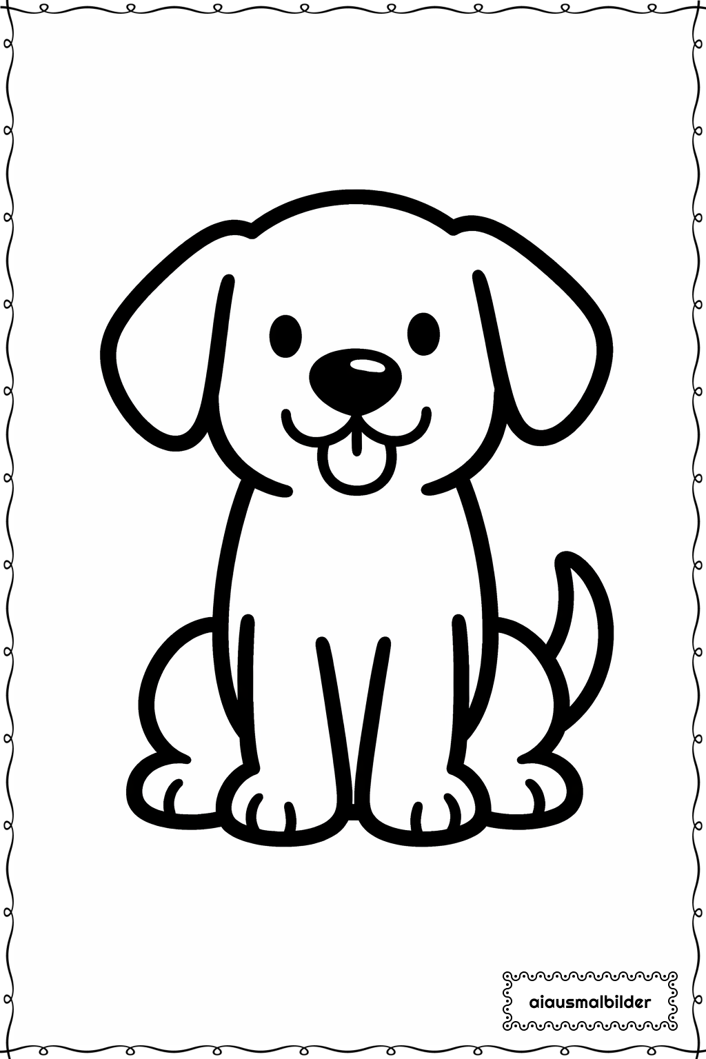  Schlafender Hund Ausmalseite 