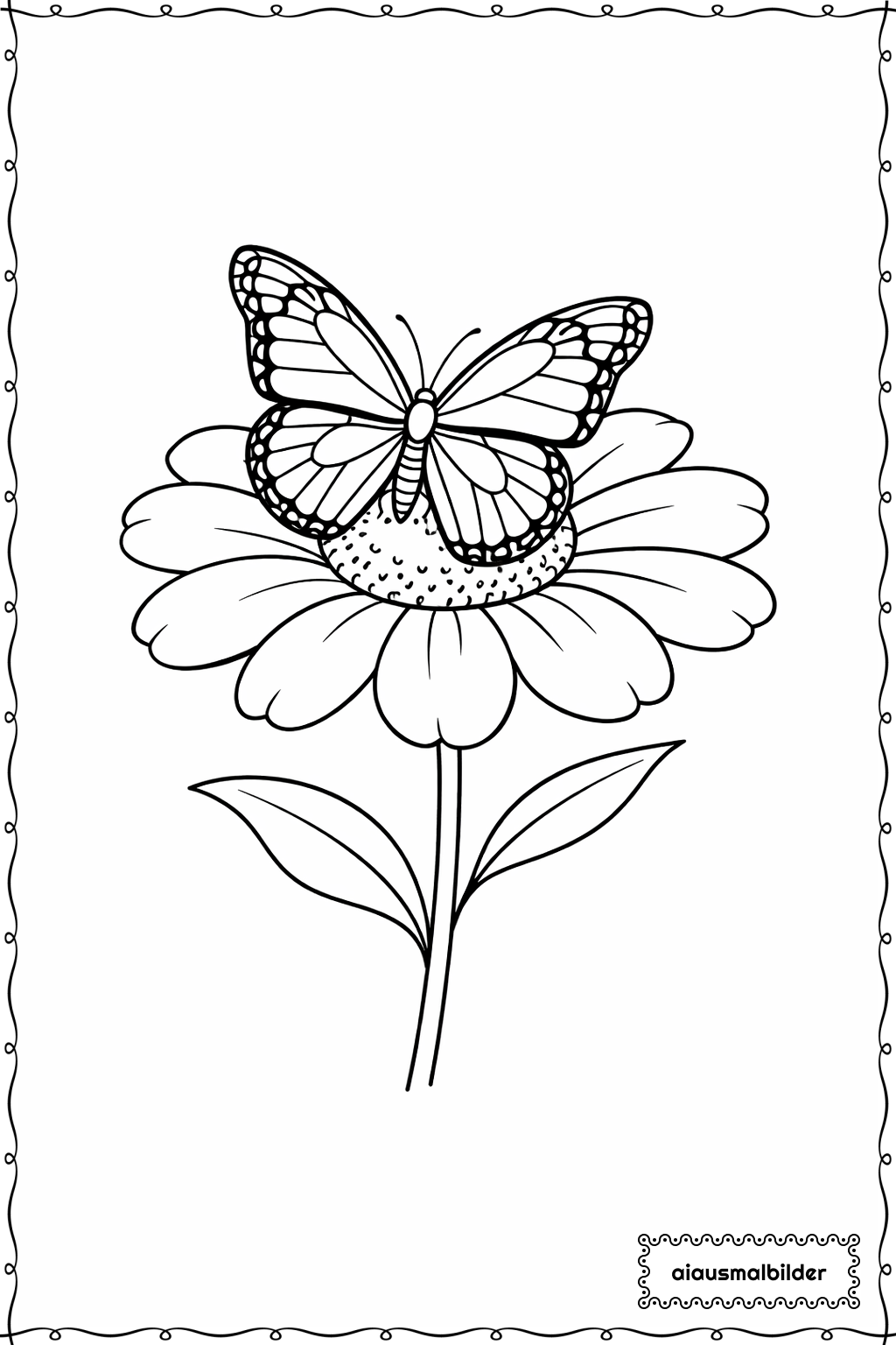 Schmetterling auf großer Blüte