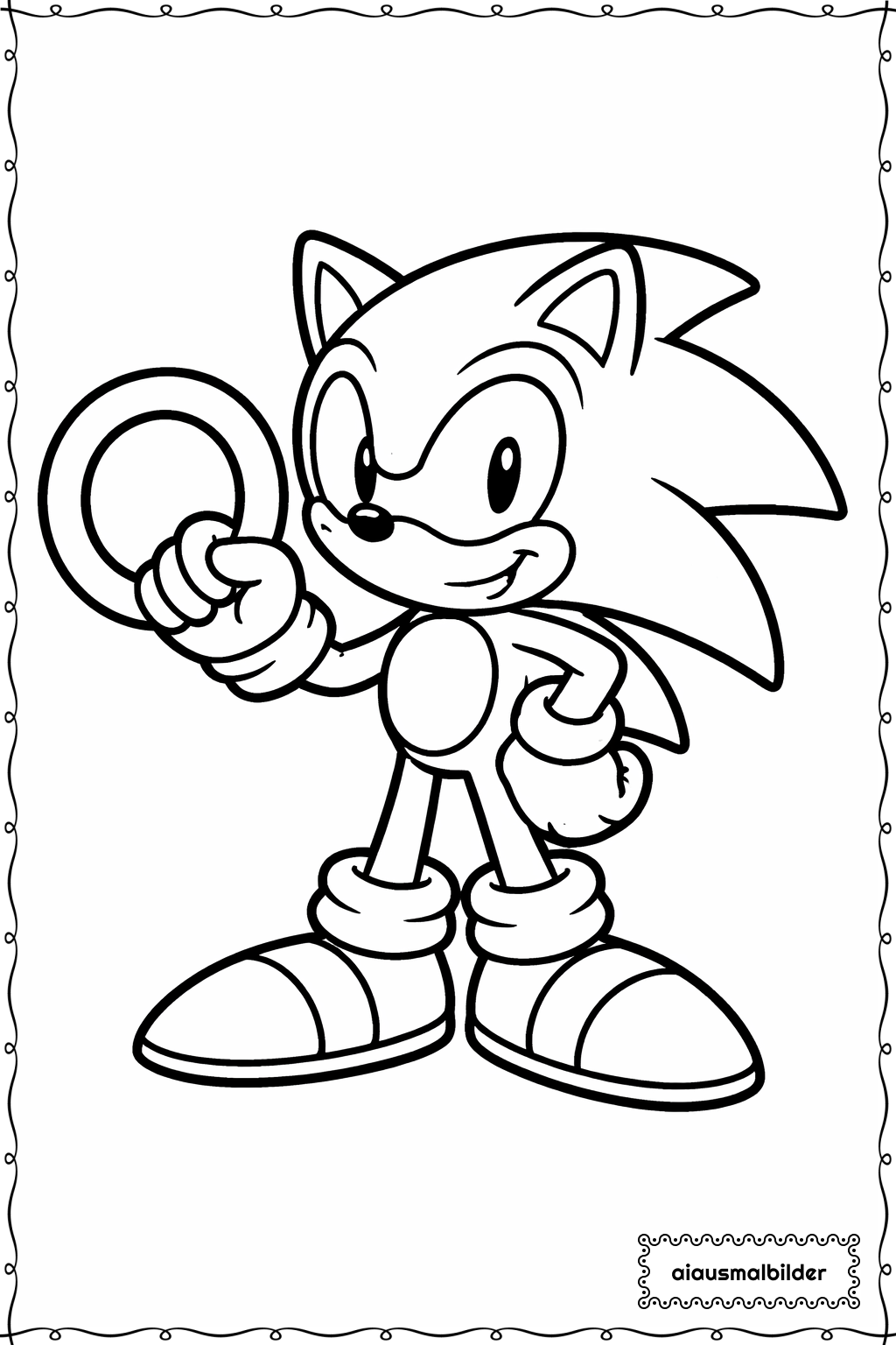  Sonic Hält Ring Ausmalseite 