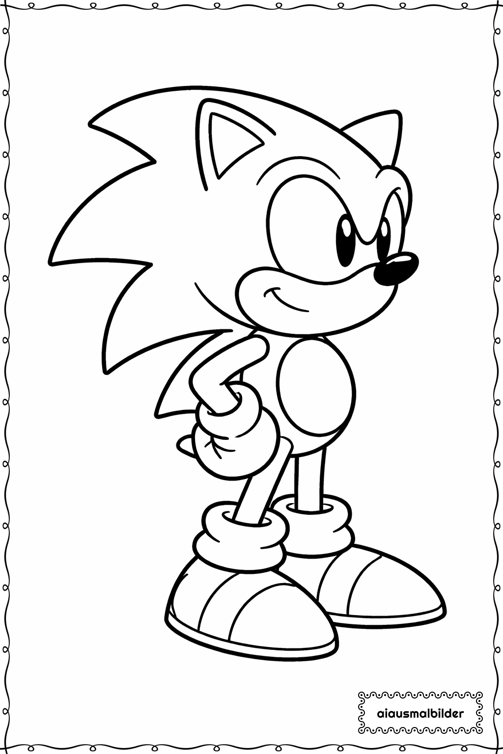  Sonic Im Profil Ausmalseite 