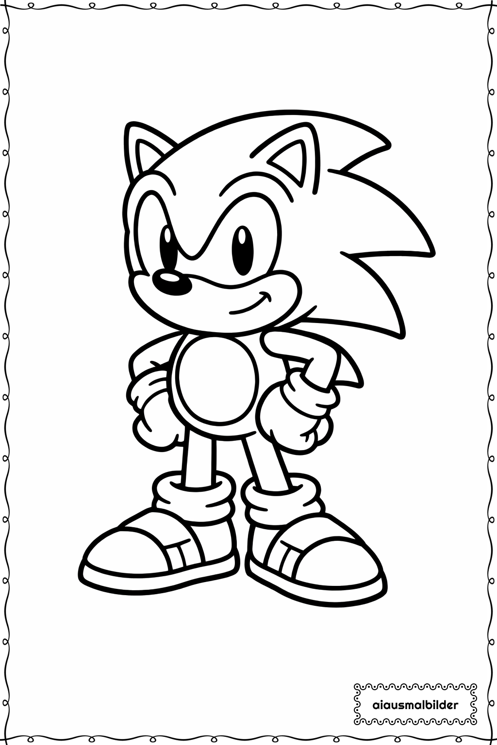  Sonic Mit Schuhen Ausmalseite 