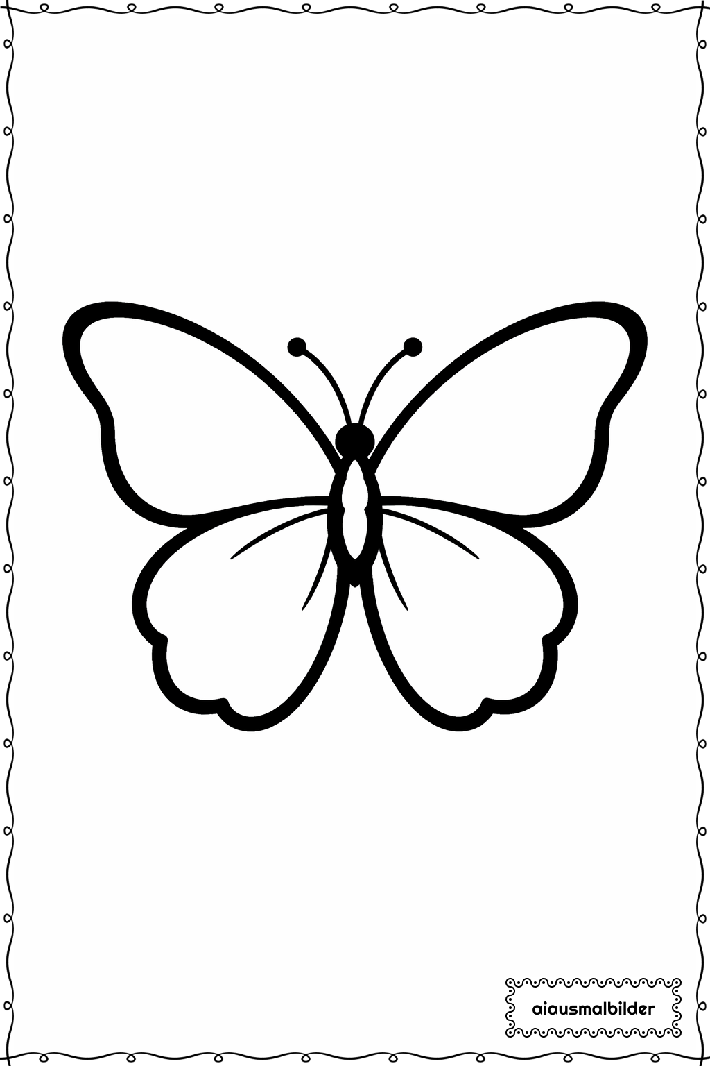  Symmetrischer Schmetterling Ausmalseite 