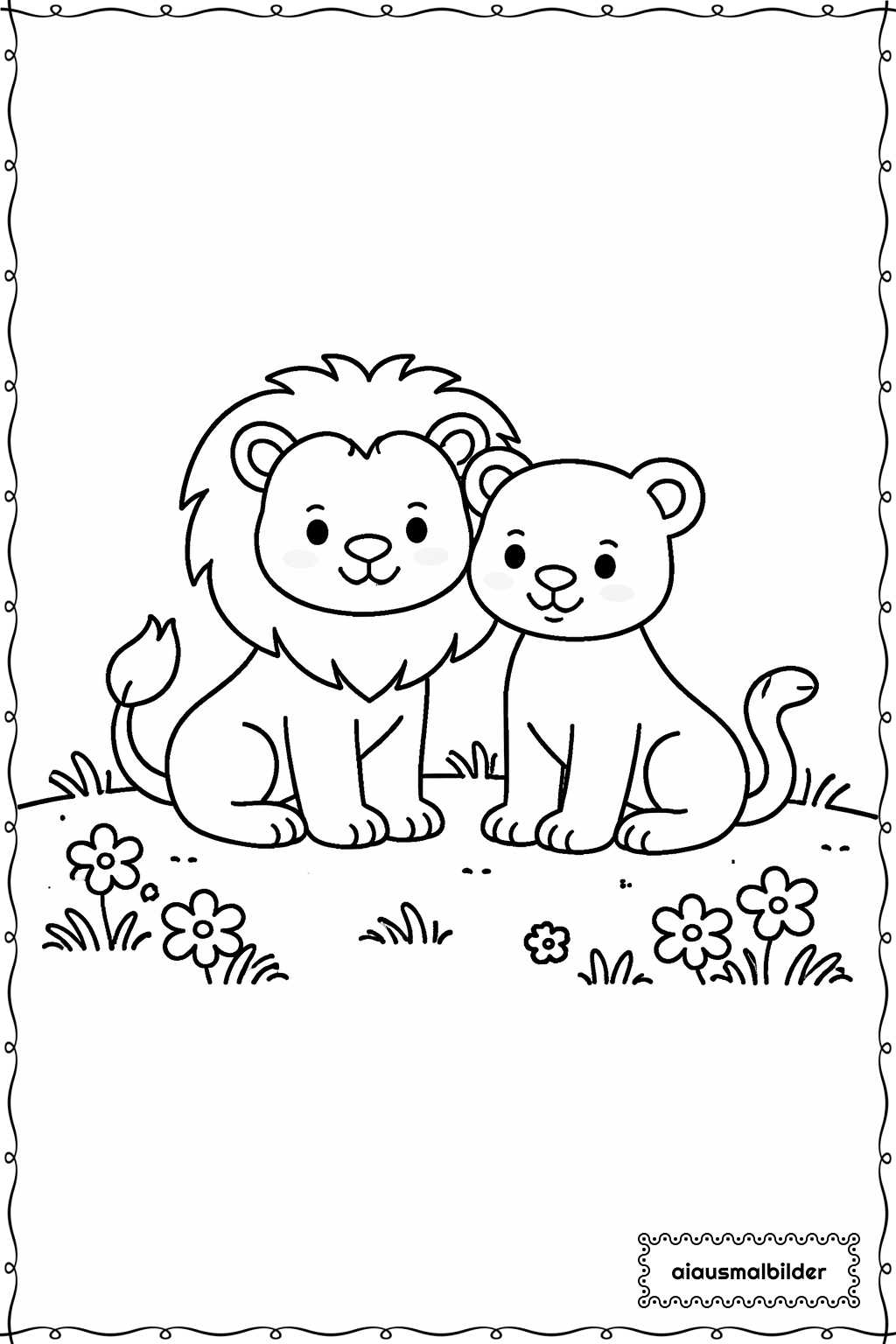 Tiere Auf Der Wiese Paar